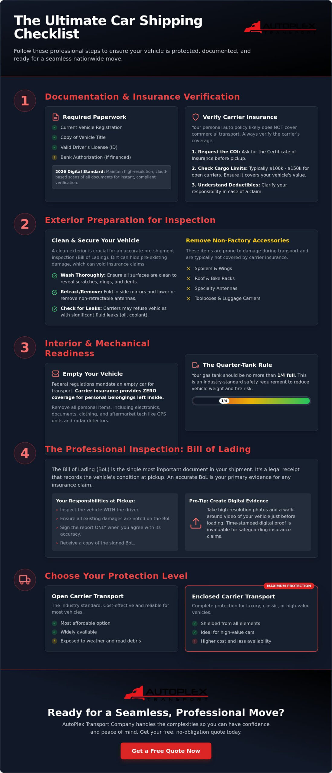 How to Prepare a Car for Transport: The Professional 2026 Checklist